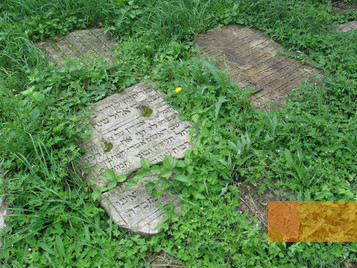 Image: Lutsk, 2007, Gravestone from the destroyed Jewish cemetery at the Holocaust memorial, aisipos