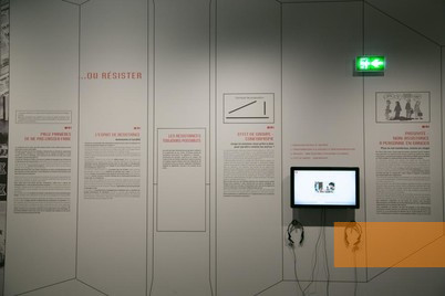 Image: Les Milles, around 2012, Media station in the permanent exhibition, Fondation du camp des Milles-Mémoire et Éducation