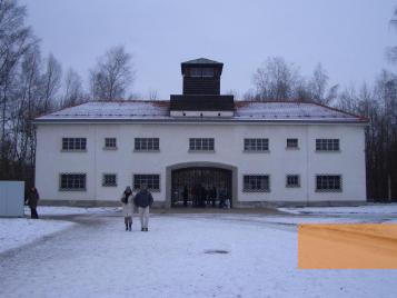 Image: Dachau, 2003, The Jourhaus with the camp entrance, Ronnie Golz