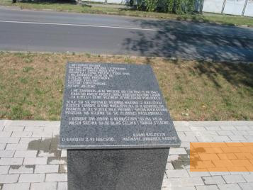 Image: Đakovo, 2007, Memorial plaque on the former site of the camp, Stiftung Denkmal, Stefan Dietrich