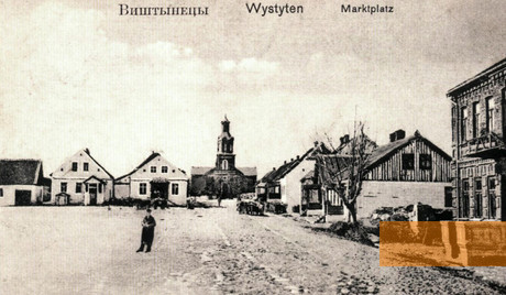 Image: Vištytis, around 1900, Historic postcard, public domain