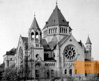 Bild:Straßburg, um 1900, Die 1898 eingeweihte Synagoge, gemeinfrei