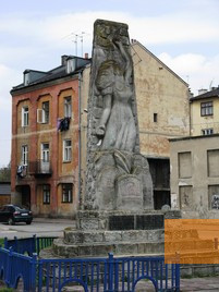 Bild:Radom, 2010, Denkmal für die Radomer Juden am ehemaligen Standort der Synagoge, Sara Wisnia