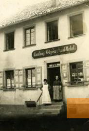 Bild:Merxheim, um 1910, Das Haus der jüdischen Familie Isaak Michel, 1938 in die USA ausgewandert, Privatbesitz