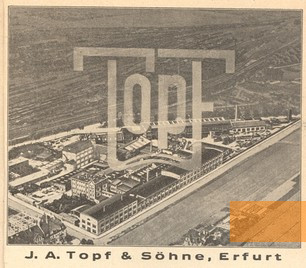 Bild:Erfurt, 1935, Werbeanzeige mit Firmengelände, Sammlung Erinnerungsort Topf & Söhne