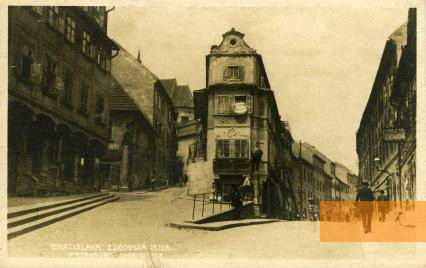 Bild:Pressburg, um 1930, Im Jüdischen Viertel, Stiftung Denkmal
