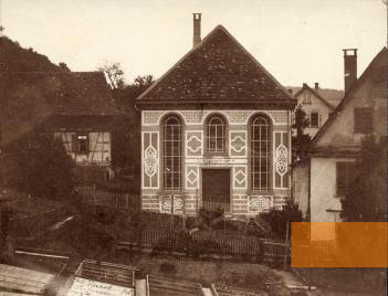 Bild:Tübingen, 1888, Die Synagoge wenige Jahre nach dem Bau, Stadtarchiv Tübingen, Wilhelm Paret
