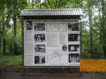 Bild:Rastenburg, 2010, Informationstafel zum Attentat, Stiftung Denkmal