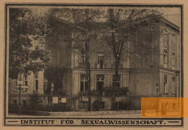Image: Berlin, undated, »Institute for Sexual Research« in the 1920s, Schwules Museum Berlin