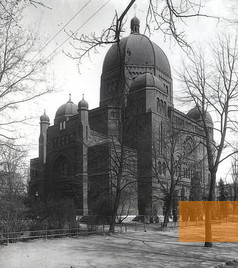 Bild:Oppeln, um 1900, Anblick der Neuen Synagoge, gemeinfrei