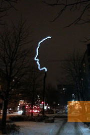 Image: Berlin, 2014, Memorial to Georg Elser at night, Stiftung Denkmal