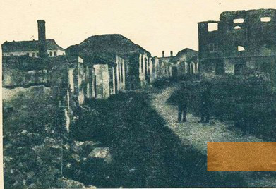 Bild:Rohatyn, 1917, Ortsansicht mit Synagoge, gemeinfrei