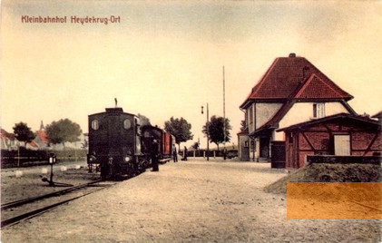 Bild:Heydekrug, o.D., Kleinbahnhof Heydekrug, public domain