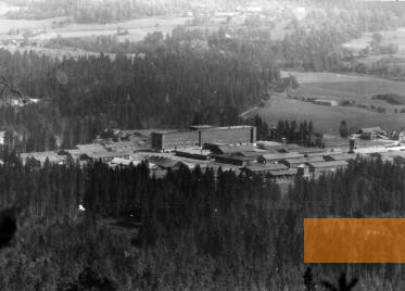 Bild:Eiksmarka, 1940er Jahre, Übersicht über das Lagergelände, Norges Hjemmefrontmuseum