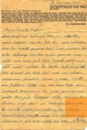 Bild:Weimar, 7. Januar 1945, Brief eines Jugendlichen an die Mutter aus dem KZ-Außenlager der HASAG Leipzig, Förderverein »Dr. Margarete Blank« e.V.
