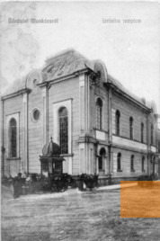 Bild:Munkatsch, um 1900, Synagoge, gemeinfrei