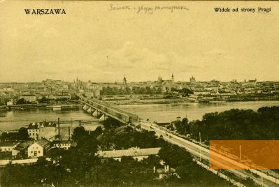 Bild:Warschau, undatiert, Warschau vor dem Zweiten Weltkrieg auf einer Postkarte, Stiftung Denkmal