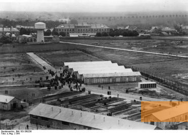Bild:Pithiviers, 1941, Gesamtansicht des Lagers, Bundesarchiv, Bild 183-S69236