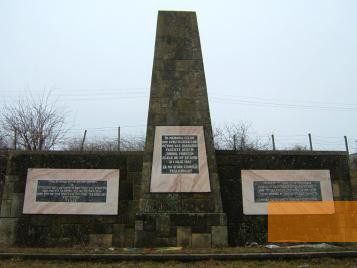 Bild:Podu Iloaiei, 2006, Denkmal für die Opfer der Todeszüge auf dem jüdischen Friedhof, Stiftung Denkmal, Roland Ibold