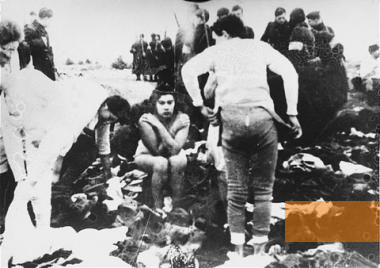 Bild:Libau, 15. bis 17. Dezember 1941, Jüdinnen werden gezwungen, sich vor ihrer Erschießung auszuziehen, BStU