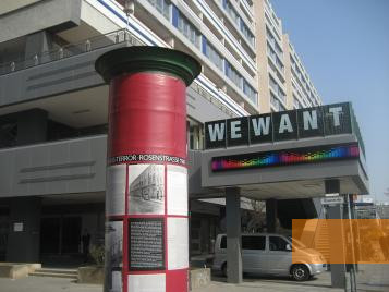 Image: Berlin, 2011, Litfaß column at the beginning of Rosenstraße, Stiftung Denkmal