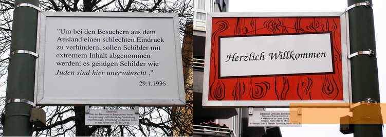 Bild:Berlin, o.D., Vor- und Rückseite einer der 80 Tafeln, Stih & Schnock