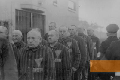 Bild:Oranienburg, 1938, Häftlinge des KZ Sachsenhausen, USHMM
