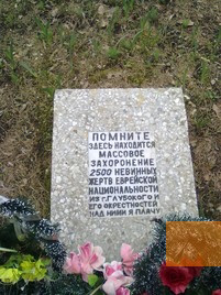 Bild:Glubokoje, o.D., Gedenkstein von 1964 in Borok in Erinnerung an die Opfer der Massenerschießung vom Mai 1942, Aleksandr Iofik