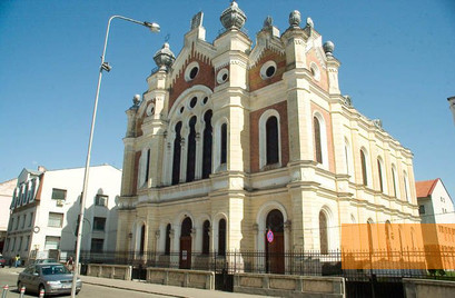 Bild:Sathmar, 2013, Orthodoxe Synagoge, Szatmári Friss Újság