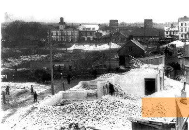 Bild:Zichenau, 1940, Für den Umbau wurden weite Teile der Innenstadt abgerissen, Żydowski Instytut Historyczny