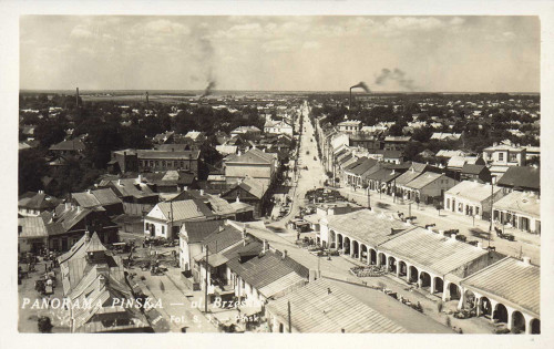Pinsk, vor 1939, Panorama der Stadt, Tomasz Wiśniewski Collection