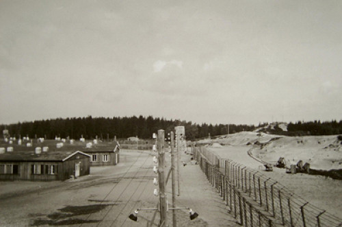 Fröslee, 1944, Blick vom Wachturm auf das Lager, Frøslevlejrens Museum