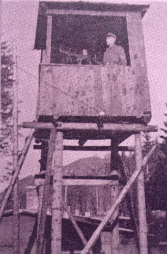 Loibl, 1944, Wachturm mit Posten, Gedenkstätte Loibl KZ Nord