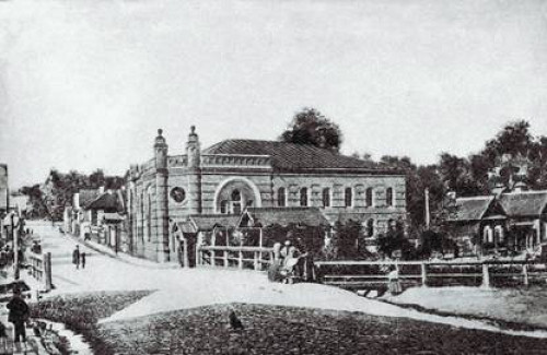 Mogilew, um 1900, Alte Ortsaufnahme mit Synagoge, gemeinfrei
