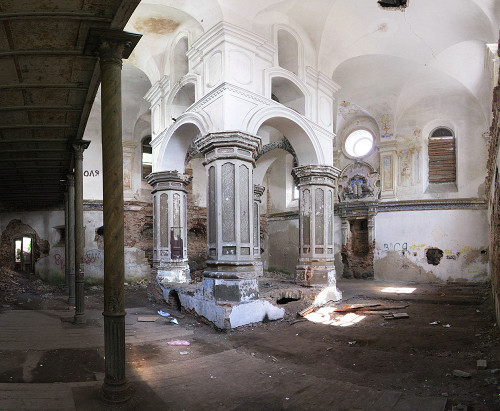 Slonim, 2010, Innenansicht der Barocksynagoge, AleBurd