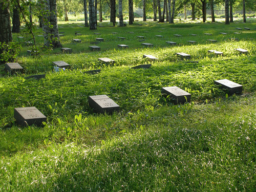 Sankt Petersburg, 2007, Gräber auf dem Piskarjowskoje Friedhof, Volkov