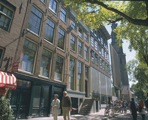 Amsterdam, 2011, Frontseite des Anne Frank Hauses, Anne Frank Huis, Juul Hondius