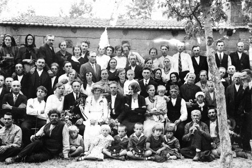 Szczurowa, (o.D.), Hochzeitsgesellschaft, darunter viele Roma, Dokumentations- und Kulturzentrum Deutscher Sinti und Roma