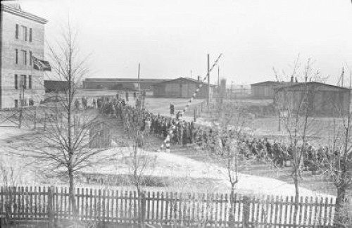 Schaulen um 1944, das verbrannte Ghettogelände nach der sowjetischen Bombardierung, Šiaulių »Aušros« Muziejus
