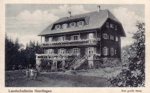 Herrlingen, vor 1933, Postkartenansicht des Landschulheimes, Ruth Fichtner