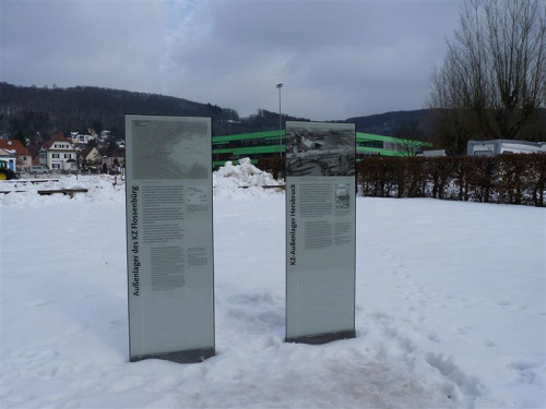 Hersbruck, 2010, Informationsstelen auf dem ehemaligen Lagergelände, Dokumentationsstätte KZ Hersbruck e.V.