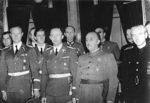 Madrid, 1940, Reichsführer SS Heinrich Himmler zu Besuch bei General Franco, Bundesarchiv, Bild 183-L15327