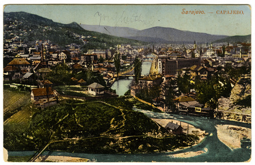 Sarajewo, o.D., Historische Postkartenansicht der Stadt, Stiftung Denkmal