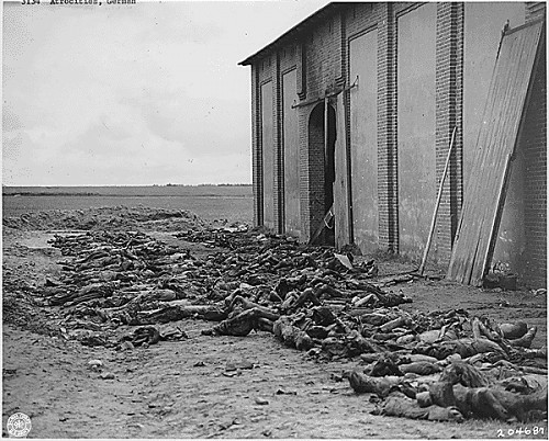 Gardelegen, 1945, Foto der US-Armee von den Opfern des Massakers, National Archives