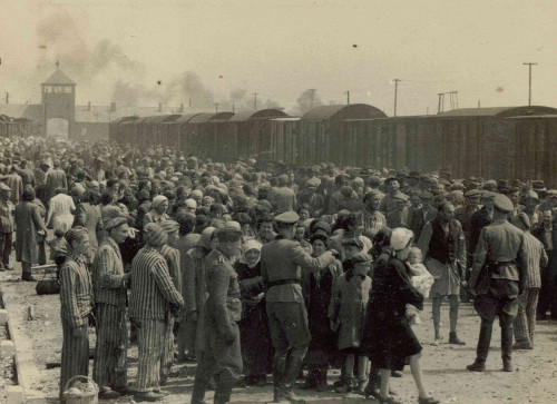 Auschwitz-Birkenau, 1944, Ankunft ungarischer Juden im Vernichtungslager, Yad Vashem