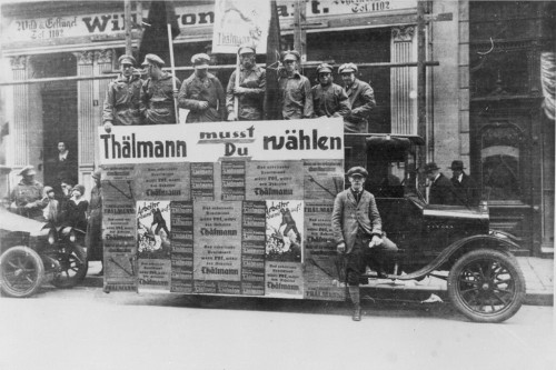 Essen, 1925, Wahlagitation der KPD zur Reichspräsidentenwahl im März 1925, Bundesarchiv, Bild 183-14686-0026, k.A.