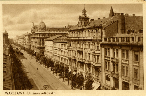 Warschau, o.D., Historische Ansichtskarte der Stadt Warschau, Stiftung Denkmal