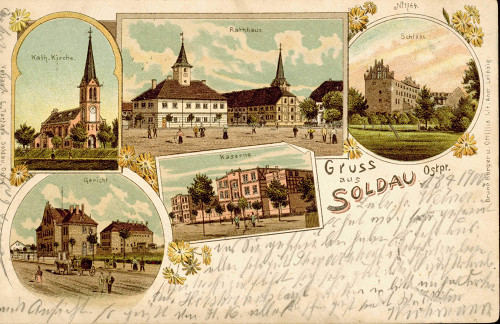 Soldau, o. D., Historische Ortsansicht, Franciszek Skibicki