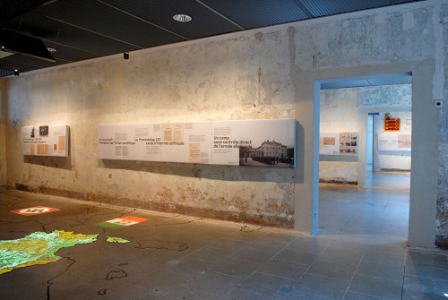 Compiégne, 2008, Blick in die Ausstellung, Mémorial de l'internement et de la déportation Camp de Royallieu