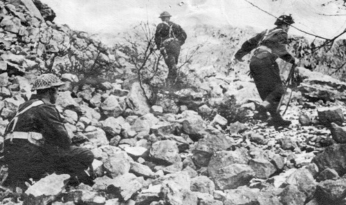 Montecassino, Mai 1944, Polnische Soldaten in der Schlacht, In: Melchior Wańkowicz: Bitwa o Monte Cassino, Rom 1947